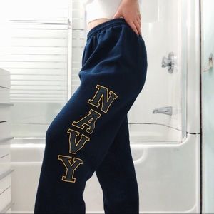 navy sweatpants